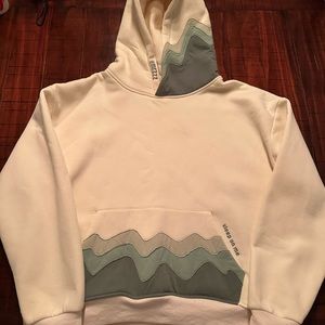 Stylish Cream and Green Hoodie
